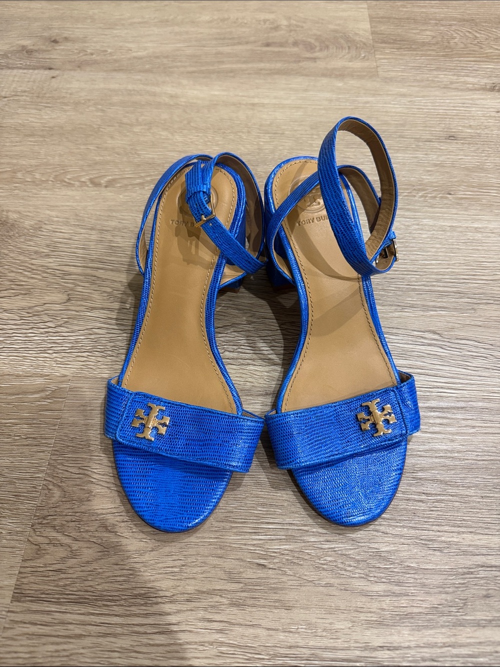Tory Burch Royal Blue Ankle-Strap Sandals